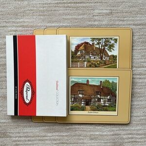 Pimpernel DeLuxe Finish Placemats English Cottages Placemats Set of 6 Cork Back